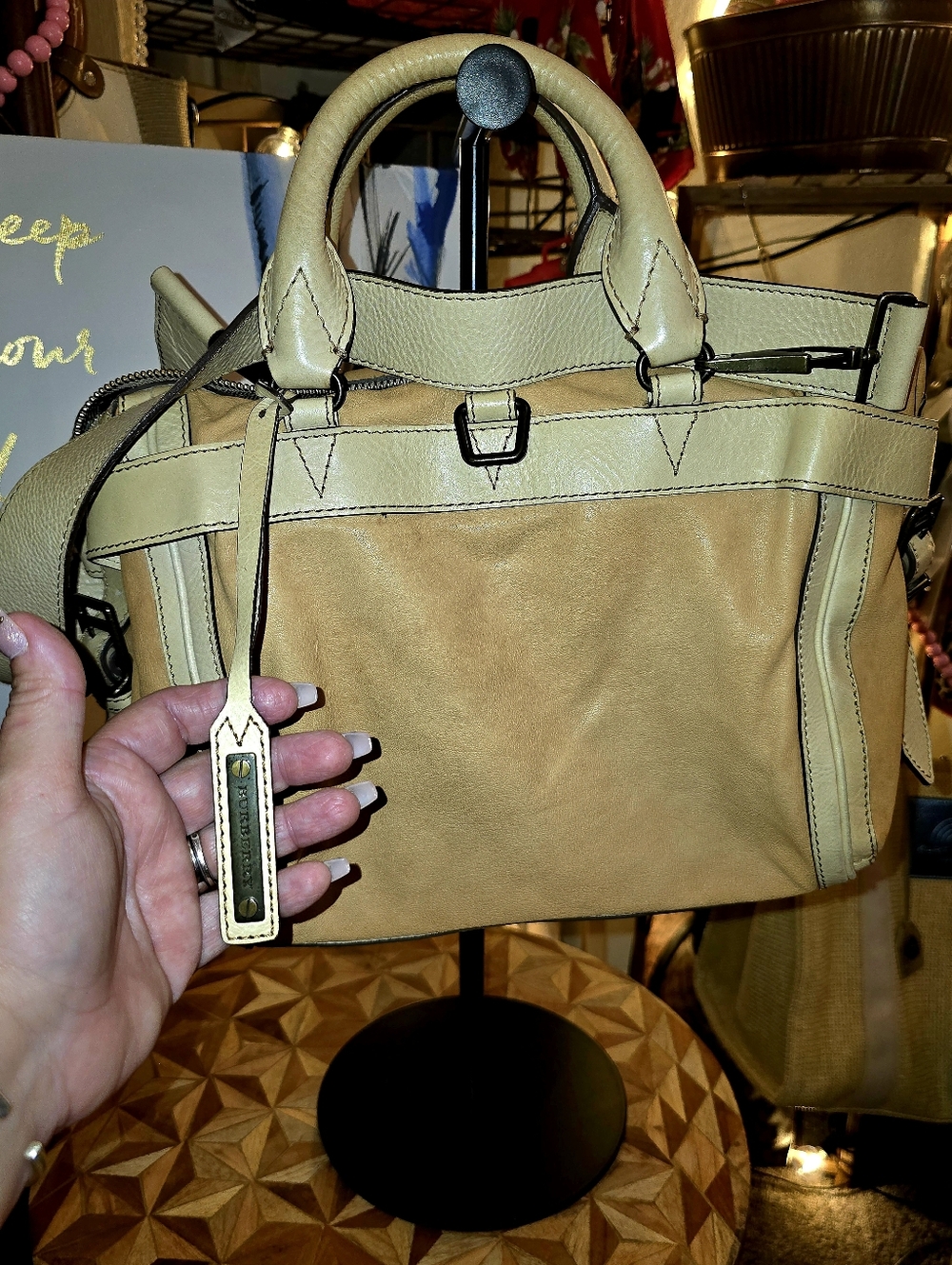 Burberry Banford Bowling Bag Satchel In Preloved Condition